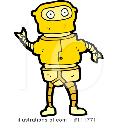 Royalty-Free (RF) Robot Clipart Illustration by lineartestpilot - Stock Sample #1117711