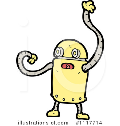 Royalty-Free (RF) Robot Clipart Illustration by lineartestpilot - Stock Sample #1117714