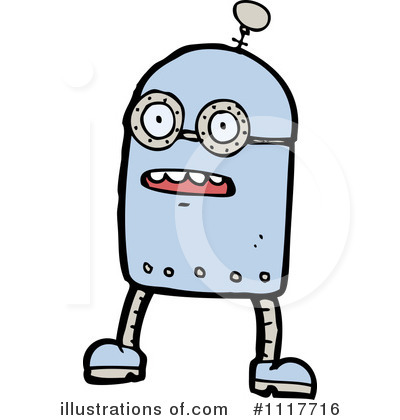 Royalty-Free (RF) Robot Clipart Illustration by lineartestpilot - Stock Sample #1117716