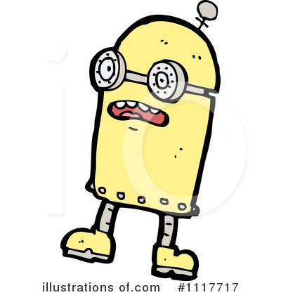 Royalty-Free (RF) Robot Clipart Illustration by lineartestpilot - Stock Sample #1117717