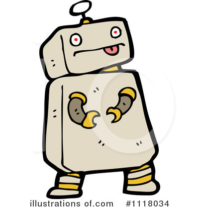 Royalty-Free (RF) Robot Clipart Illustration by lineartestpilot - Stock Sample #1118034