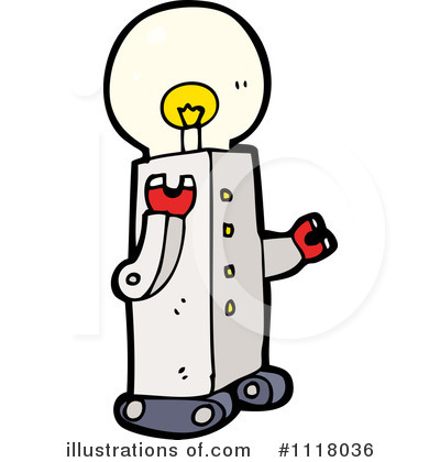 Royalty-Free (RF) Robot Clipart Illustration by lineartestpilot - Stock Sample #1118036