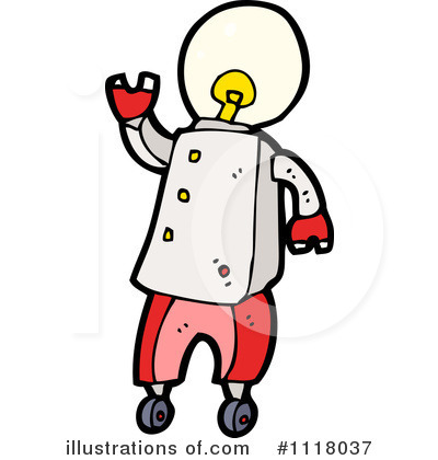 Royalty-Free (RF) Robot Clipart Illustration by lineartestpilot - Stock Sample #1118037