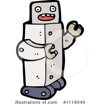 Royalty-Free (RF) Robot Clipart Illustration by lineartestpilot - Stock Sample #1118040