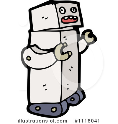 Royalty-Free (RF) Robot Clipart Illustration by lineartestpilot - Stock Sample #1118041