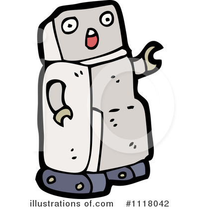 Royalty-Free (RF) Robot Clipart Illustration by lineartestpilot - Stock Sample #1118042