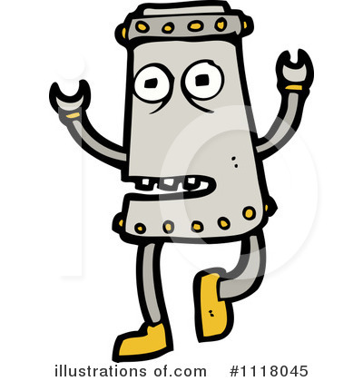 Royalty-Free (RF) Robot Clipart Illustration by lineartestpilot - Stock Sample #1118045