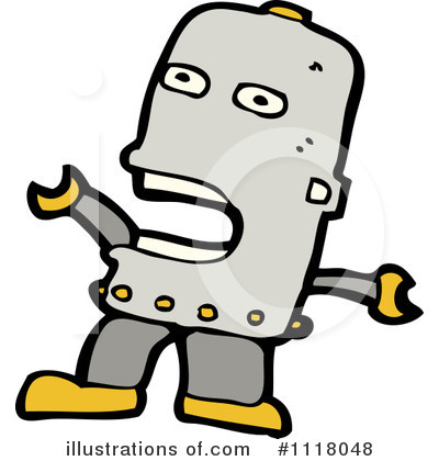 Royalty-Free (RF) Robot Clipart Illustration by lineartestpilot - Stock Sample #1118048