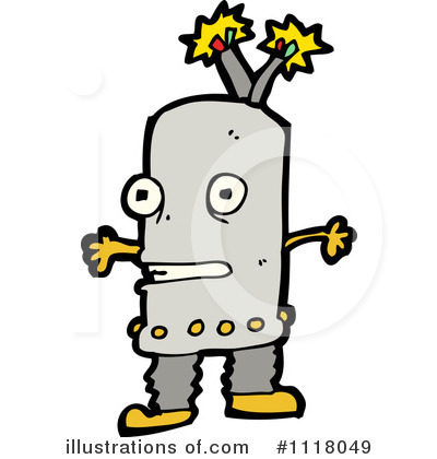 Royalty-Free (RF) Robot Clipart Illustration by lineartestpilot - Stock Sample #1118049