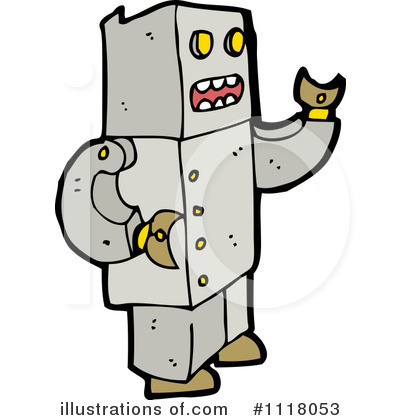 Royalty-Free (RF) Robot Clipart Illustration by lineartestpilot - Stock Sample #1118053