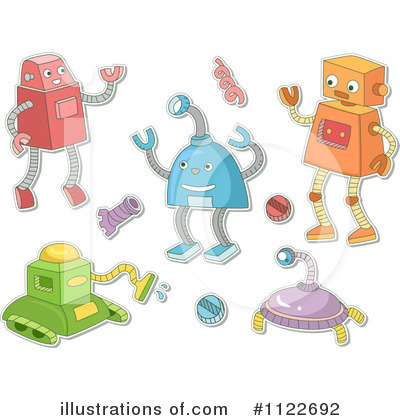 Royalty-Free (RF) Robot Clipart Illustration by BNP Design Studio - Stock Sample #1122692