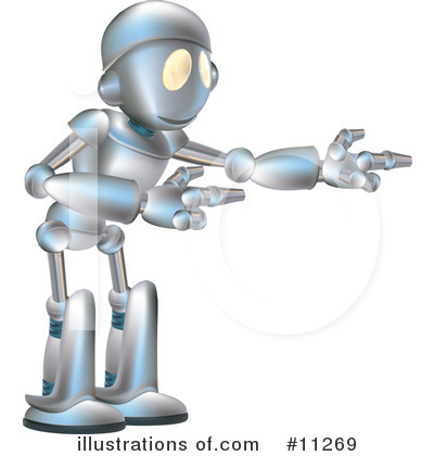 Robots Clipart #11269 by AtStockIllustration
