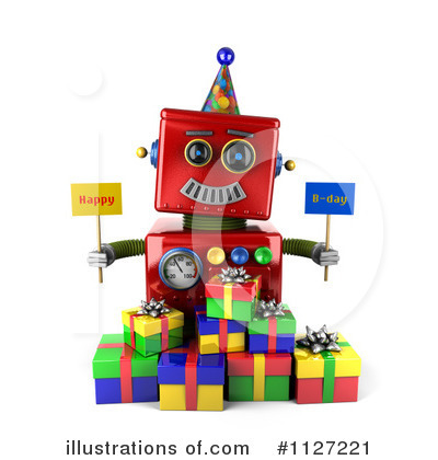 Royalty-Free (RF) Robot Clipart Illustration by stockillustrations - Stock Sample #1127221