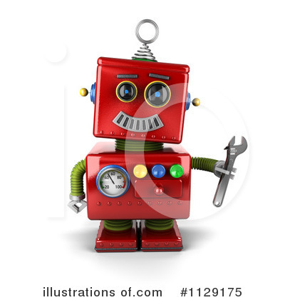 Royalty-Free (RF) Robot Clipart Illustration by stockillustrations - Stock Sample #1129175