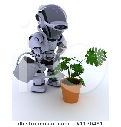 Royalty-Free (RF) Robot Clipart Illustration by KJ Pargeter - Stock Sample #1130461
