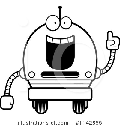 Royalty-Free (RF) Robot Clipart Illustration by Cory Thoman - Stock Sample #1142855