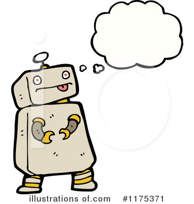 Royalty-Free (RF) Robot Clipart Illustration by lineartestpilot - Stock Sample #1175371