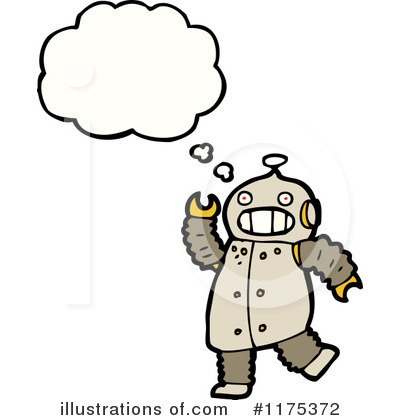 Royalty-Free (RF) Robot Clipart Illustration by lineartestpilot - Stock Sample #1175372