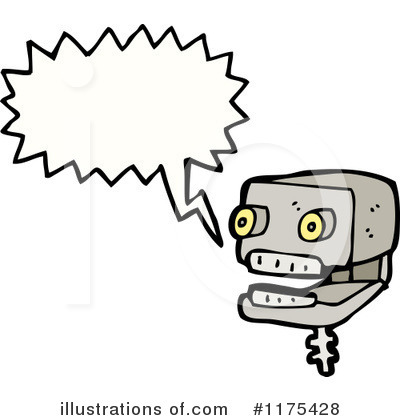 Royalty-Free (RF) Robot Clipart Illustration by lineartestpilot - Stock Sample #1175428