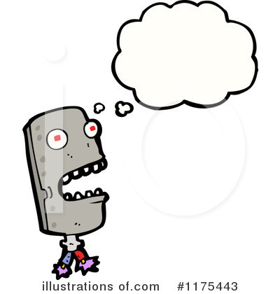 Royalty-Free (RF) Robot Clipart Illustration by lineartestpilot - Stock Sample #1175443