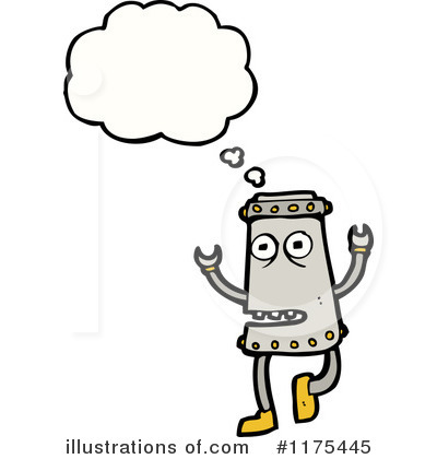 Royalty-Free (RF) Robot Clipart Illustration by lineartestpilot - Stock Sample #1175445