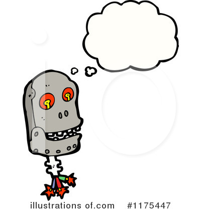 Royalty-Free (RF) Robot Clipart Illustration by lineartestpilot - Stock Sample #1175447