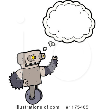 Royalty-Free (RF) Robot Clipart Illustration by lineartestpilot - Stock Sample #1175465