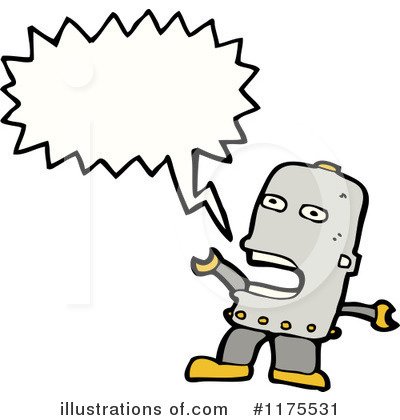 Royalty-Free (RF) Robot Clipart Illustration by lineartestpilot - Stock Sample #1175531