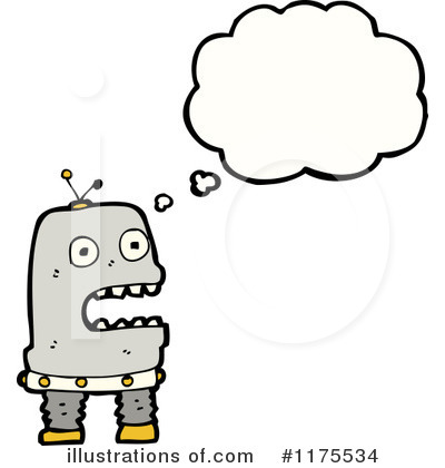 Royalty-Free (RF) Robot Clipart Illustration by lineartestpilot - Stock Sample #1175534