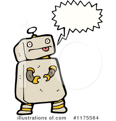 Royalty-Free (RF) Robot Clipart Illustration by lineartestpilot - Stock Sample #1175564