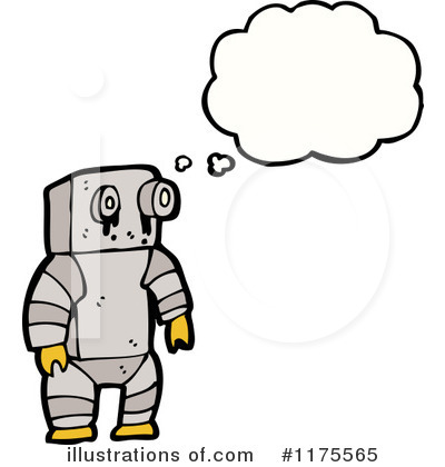 Royalty-Free (RF) Robot Clipart Illustration by lineartestpilot - Stock Sample #1175565