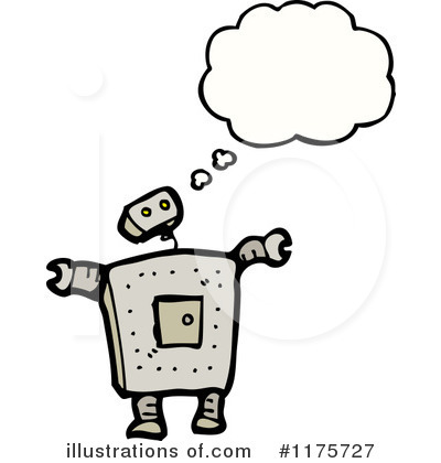 Royalty-Free (RF) Robot Clipart Illustration by lineartestpilot - Stock Sample #1175727
