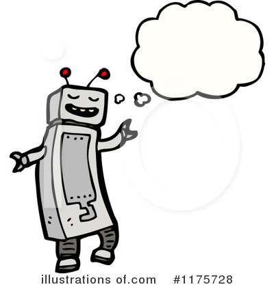Royalty-Free (RF) Robot Clipart Illustration by lineartestpilot - Stock Sample #1175728