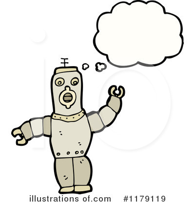 Royalty-Free (RF) Robot Clipart Illustration by lineartestpilot - Stock Sample #1179119