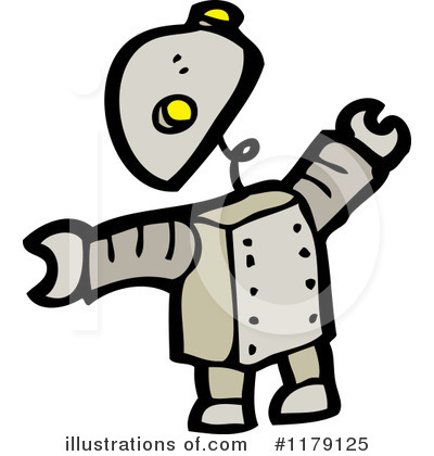 Royalty-Free (RF) Robot Clipart Illustration by lineartestpilot - Stock Sample #1179125