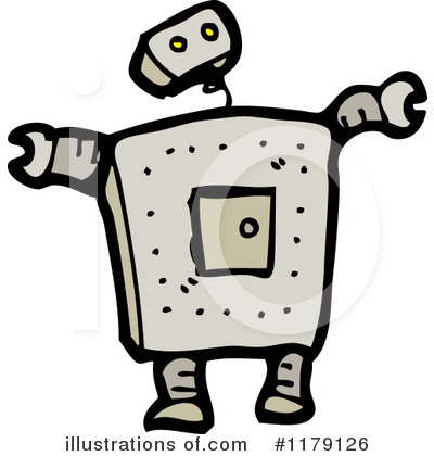 Royalty-Free (RF) Robot Clipart Illustration by lineartestpilot - Stock Sample #1179126