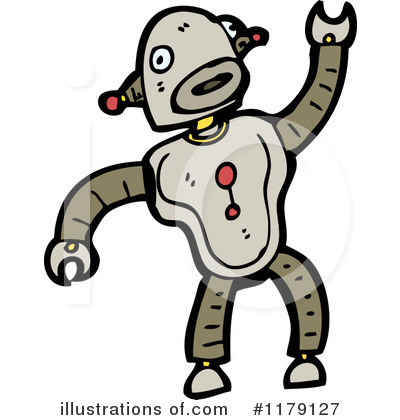 Royalty-Free (RF) Robot Clipart Illustration by lineartestpilot - Stock Sample #1179127