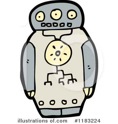 Royalty-Free (RF) Robot Clipart Illustration by lineartestpilot - Stock Sample #1183224