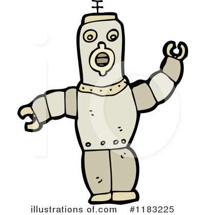 Royalty-Free (RF) Robot Clipart Illustration by lineartestpilot - Stock Sample #1183225
