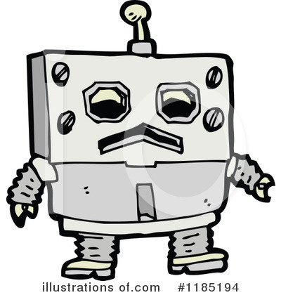 Royalty-Free (RF) Robot Clipart Illustration by lineartestpilot - Stock Sample #1185194