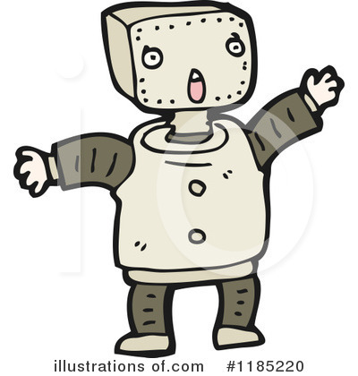 Royalty-Free (RF) Robot Clipart Illustration by lineartestpilot - Stock Sample #1185220
