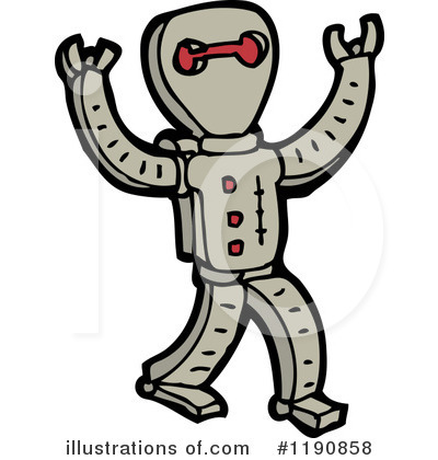 Royalty-Free (RF) Robot Clipart Illustration by lineartestpilot - Stock Sample #1190858