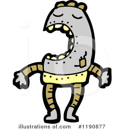 Royalty-Free (RF) Robot Clipart Illustration by lineartestpilot - Stock Sample #1190877