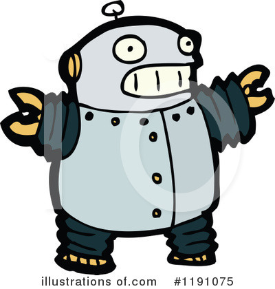 Royalty-Free (RF) Robot Clipart Illustration by lineartestpilot - Stock Sample #1191075