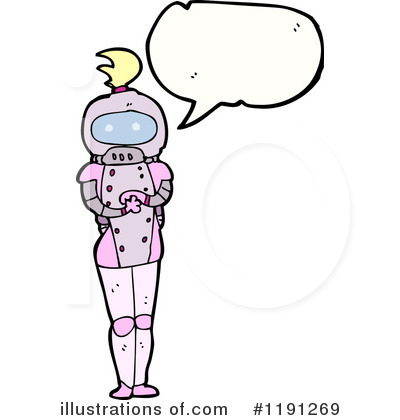 Royalty-Free (RF) Robot Clipart Illustration by lineartestpilot - Stock Sample #1191269