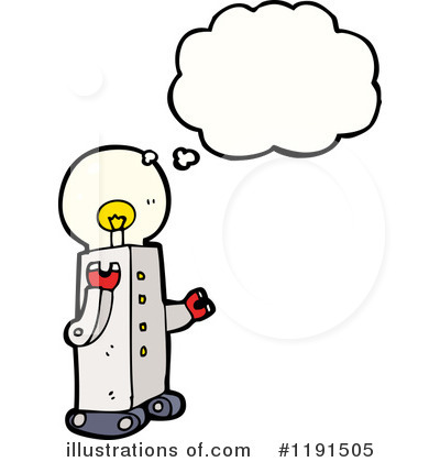 Royalty-Free (RF) Robot Clipart Illustration by lineartestpilot - Stock Sample #1191505