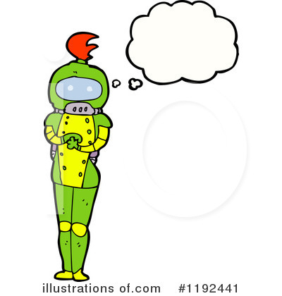 Royalty-Free (RF) Robot Clipart Illustration by lineartestpilot - Stock Sample #1192441