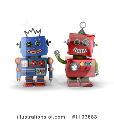 Royalty-Free (RF) Robot Clipart Illustration by stockillustrations - Stock Sample #1193683