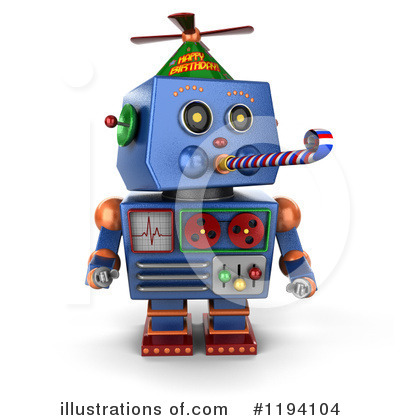 Royalty-Free (RF) Robot Clipart Illustration by stockillustrations - Stock Sample #1194104