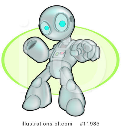Royalty-Free (RF) Robot Clipart Illustration by Leo Blanchette - Stock Sample #11985